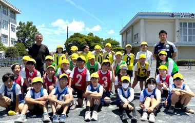 普及No.30【REVSキャラバン】静岡市立長田北小学校にてタグラグビー教室を実施いたしました