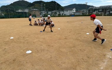 普及No.87【オリパラ事業】島田市立大津小学校にてタグラグビー教室を実施いたしました