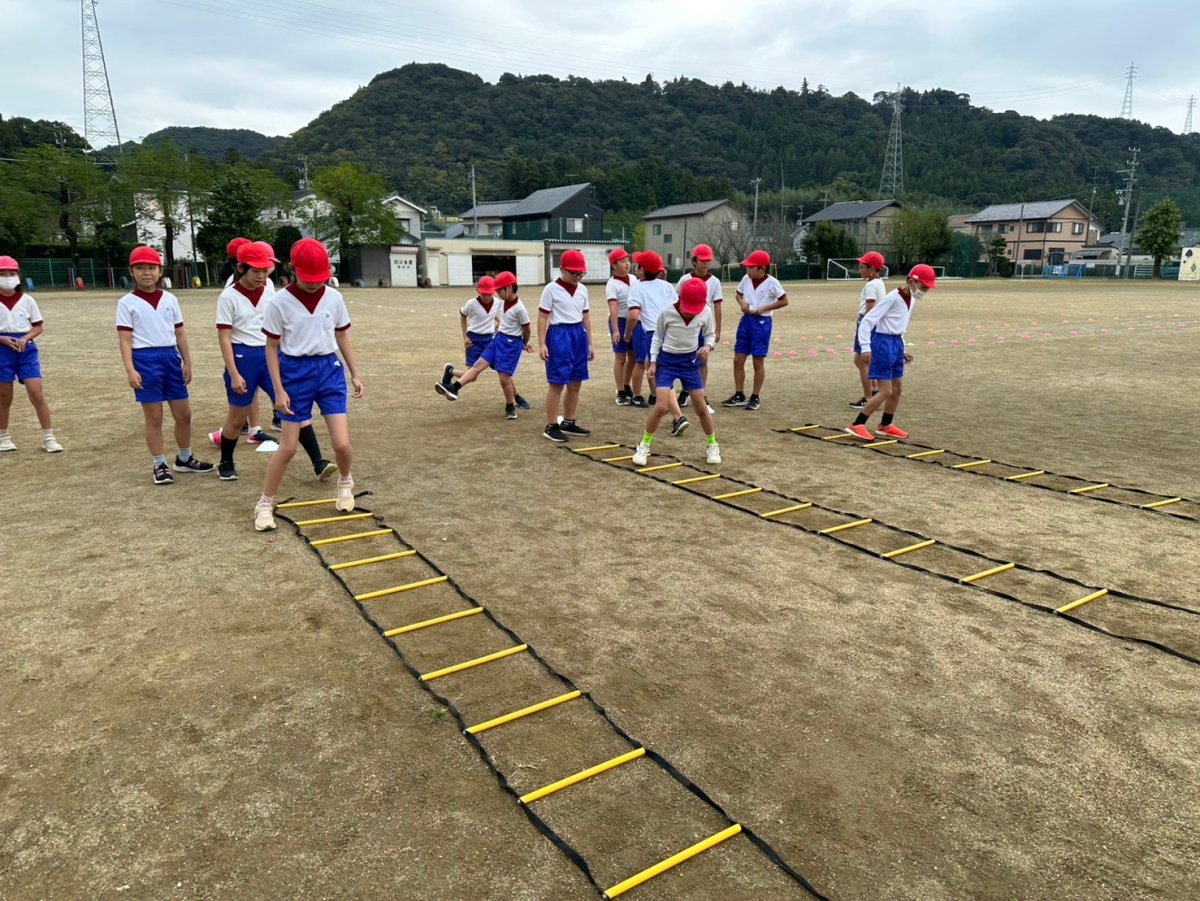 普及No.155【オリパラ事業】磐田市立豊岡南小学校にて50ｍ走(走力アップ)を実施いたしました