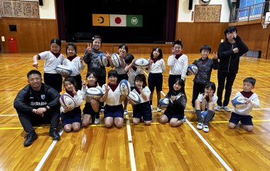 普及No.164【湖西市わくわく子ども教室】知波田小学校にてタグラグビー教室を実施いたしました