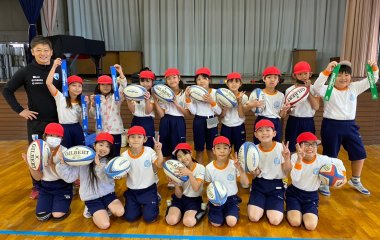 普及No.206【トップアスリート連携事業】長泉町立北小学校にてタグラグビー教室を実施いたしました