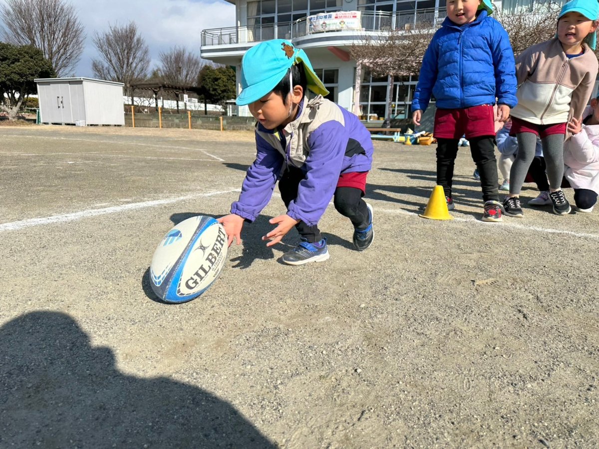 普及No.232【トップアスリート連携事業】神久呂幼稚園にてラグビー体験を実施いたしました